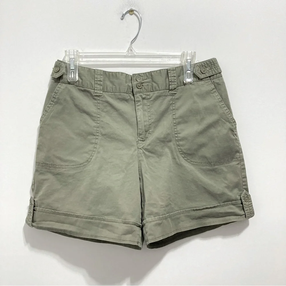 St. John’s Bay Stretch Olive Green Shorts